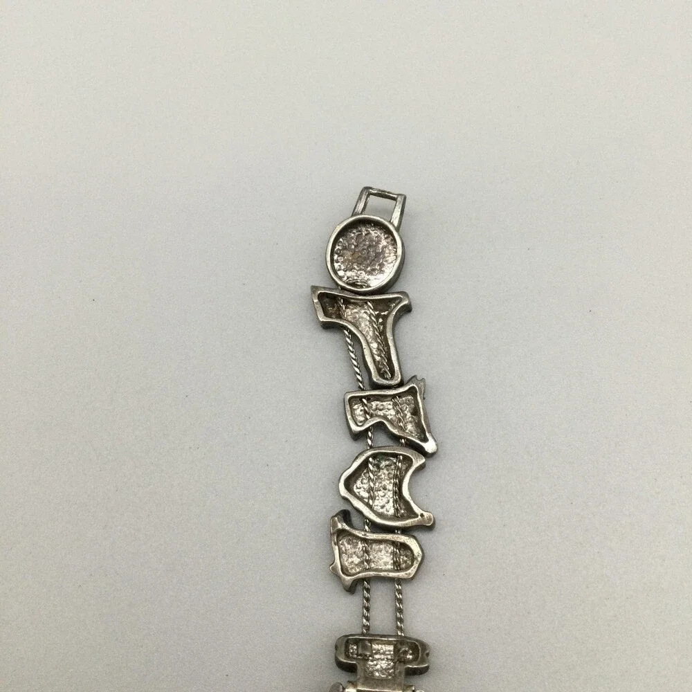 Belmar Womens Watch 21mm Silver Tone Western Slide Charms New Battery 7.5